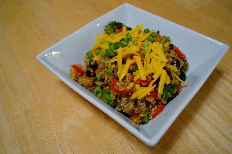Vegetarian Quinoa salad with Barbecue sauce